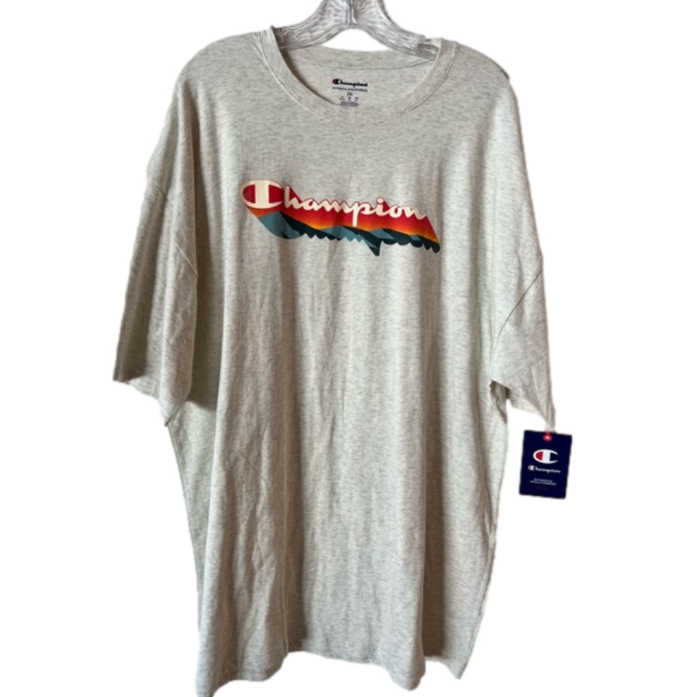 NWT Men’s Champion Graphic design cotton T-Shirt Mens size XXL  2X